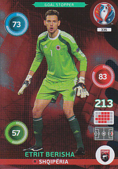 Etrit Berisha Albania Panini UEFA EURO 2016 Goal Stopper #335